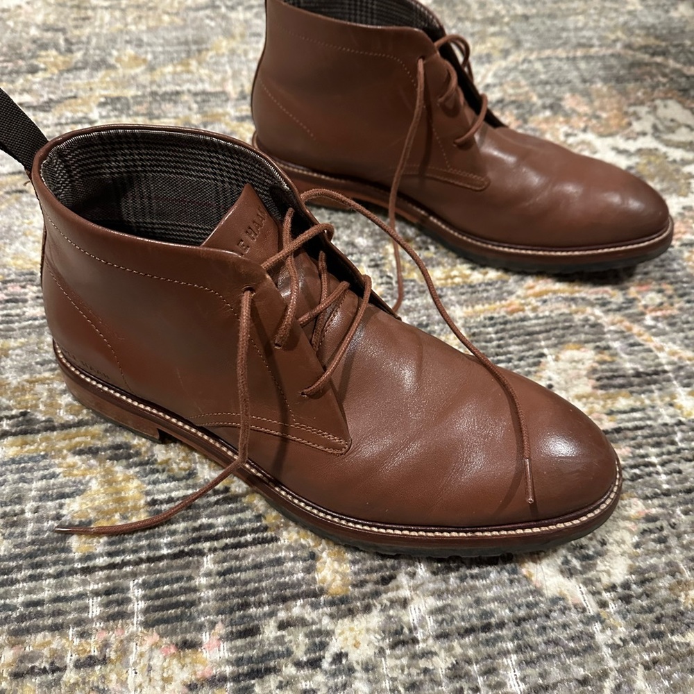 Cole Haan Brown Leather Chukka Boots